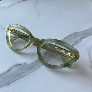 Green Cat-Eye Sunglasses